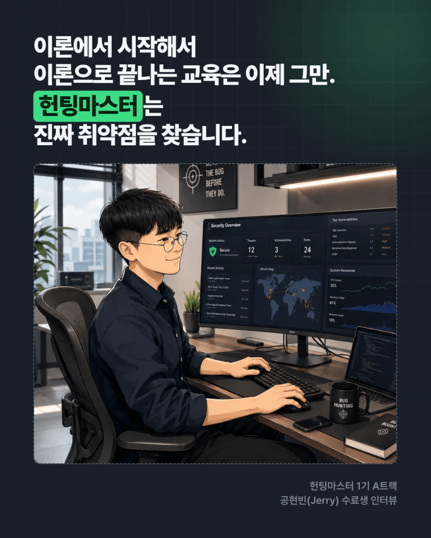버그바운티 실전 교육, 헌팅마스터 1기 수료생 인터뷰